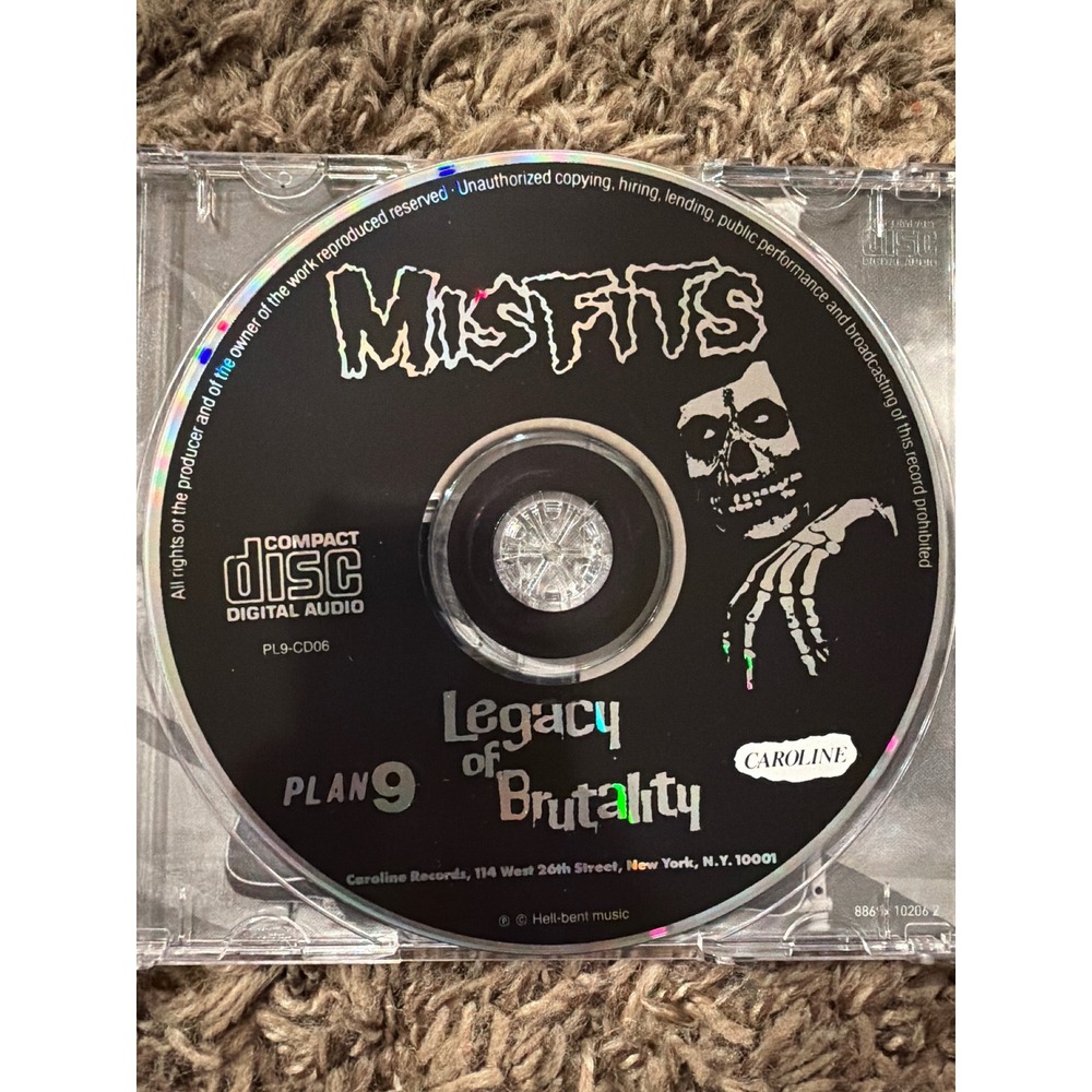 Misfits Legacy of Brutality CD Caroline Plan 9 PL9-CD06 Horror Punk Glenn Danzig